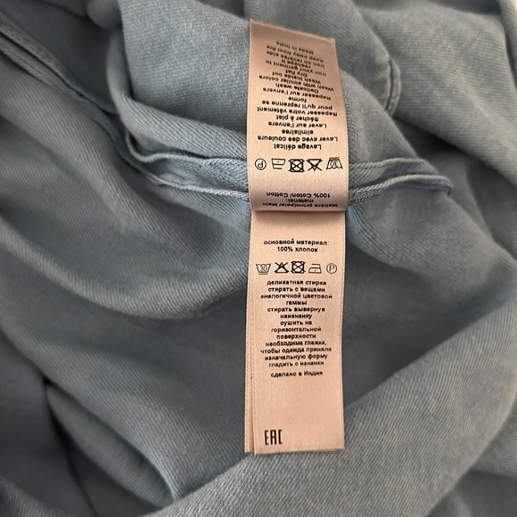 Zadig and Voltaire blue pale denim twill top size small - Picture 7 of 8